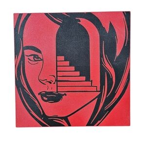 Red and Black Graphic Wall Art